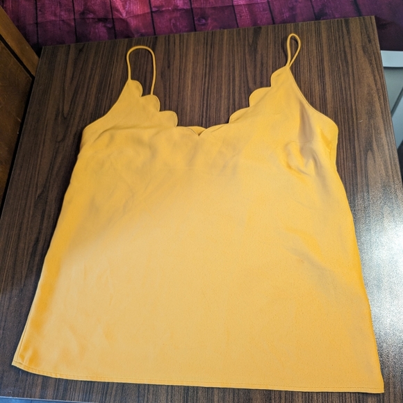Topshop yellow tank top size 4 - Picture 2 of 3